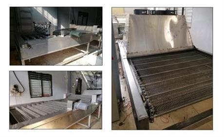 Mô hình thiết kế chế dây chuyền chiên tôm Tempura bán tự động